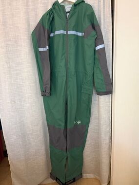 oaki Kids Green and Gray Waterproof One-Piece Jumpsuit